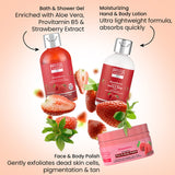 Strawberry White Body Care Heart Collection Bryan & Candy
