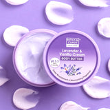 Lavender & Vanilla Cream Body Butter pH 5.5 Light Weight Moisturizer for Women & Men (200gm) Bryan & Candy