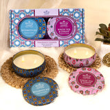 White Tea & Ginger, Blueberry Ice Candle (Pack of 2) Bryan & Candy