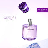 Icandy Perfume (EDP) for Women - 50ml : Long-Lasting, Lingering & Enchanting Women's Fragrance with an Oriental Charm, Mesmerizing notes of Almonds and Coffee Bryan & Candy