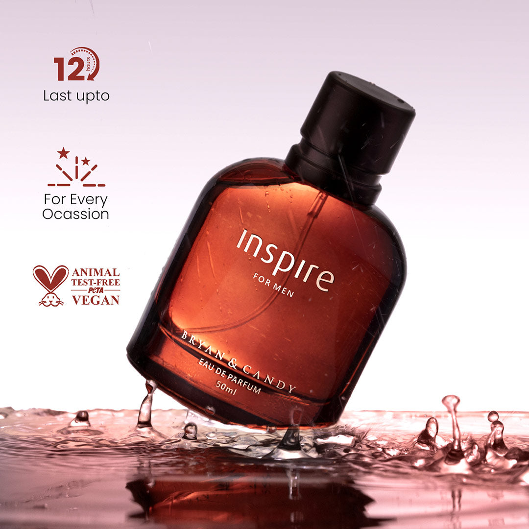 Inspire Perfume (EDP) for Men 50ml, Men’s Long Lasting Fragrance with a Fruity Spike and Earthy notes of Cedar and Vetiver