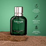 Triumph Perfume (EDP) for Men - 50ml, Long Lasting Fragrance with a Fruity appeal and exotic notes of patchouli and lavendar Bryan & Candy