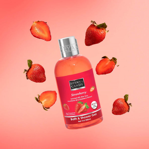 Strawberry Bath and Shower Gel 300 ML Bryan & Candy