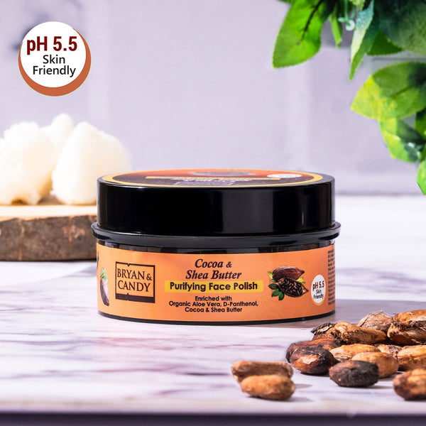 Cocoa Shea Face & Body Polish  – Gentle Exfoliation for Radiant Skin! 100 GM Bryan & Candy
