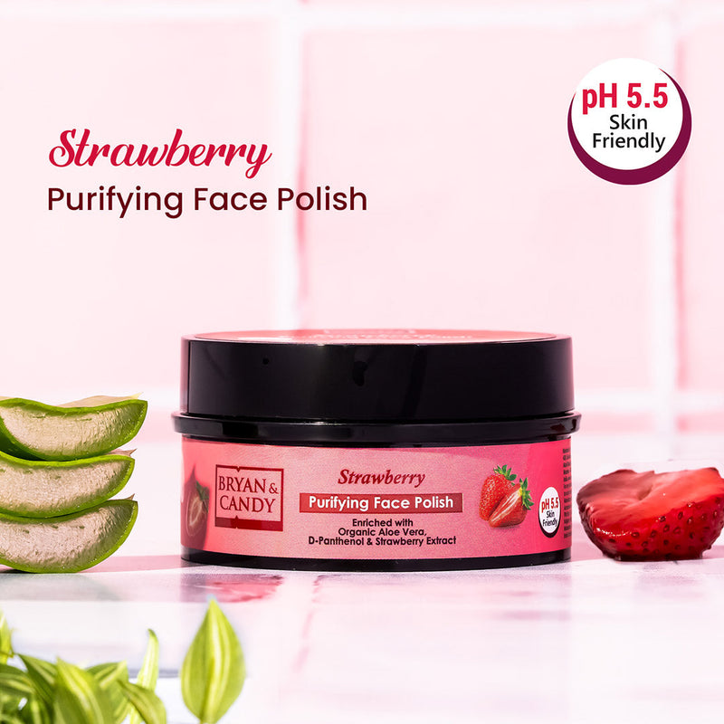 Strawberry Purifying Face Polish 100 GM Bryan & Candy