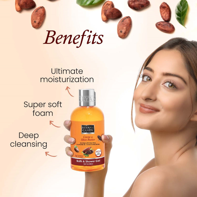 Cocoa  & Shea Bath and Shower Gel 300 ML Bryan & Candy