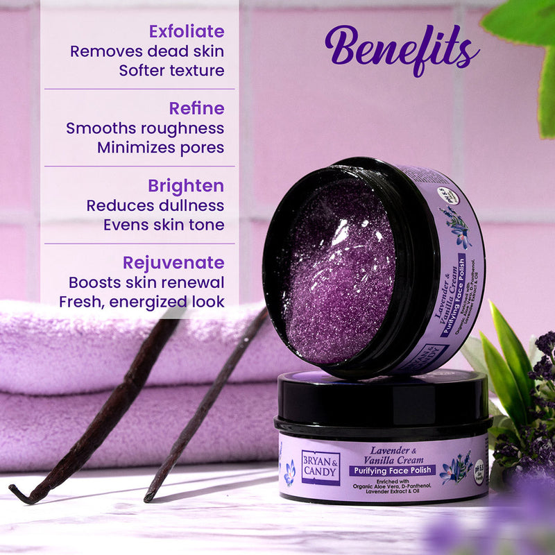 Lavender & Vanilla Cream Purifying Face Polish 100 GM Bryan & Candy