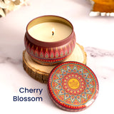 Cherry Blossom,Vintage Sandalwood,Neroli & Honeycomb,Lavender & Chamomile Candle 100 GM (Pack of 4) Bryan & Candy