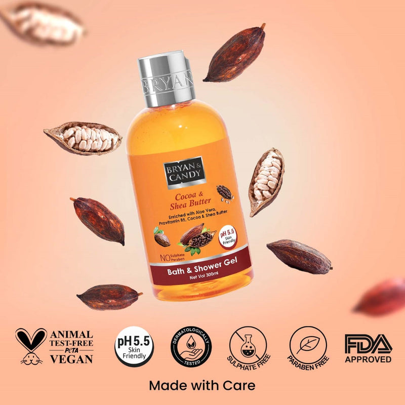 Cocoa  & Shea Bath and Shower Gel 300 ML Bryan & Candy
