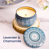 Cherry Blossom,Vintage Sandalwood,Neroli & Honeycomb,Lavender & Chamomile Candle 100 GM (Pack of 4) Bryan & Candy