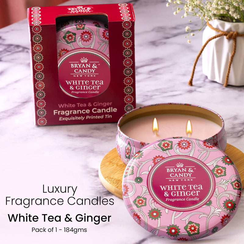 WHITE AND GINGER CANDLE 184GM Bryan & Candy