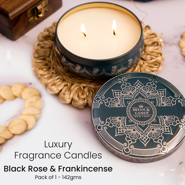 BLACK ROSE AND FRANKINCENSE CANDLE 142GM Bryan & Candy