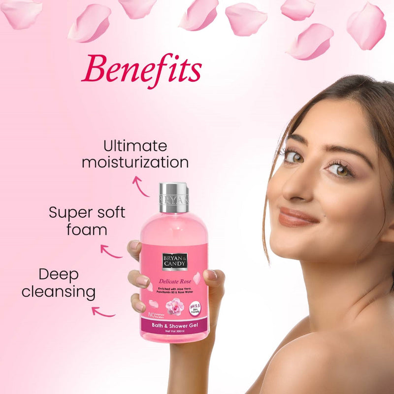 Delicate Rose Bath And Shower Gel 300 Ml Bryan & Candy