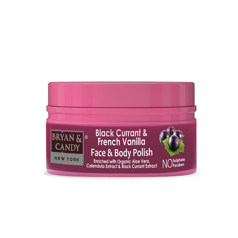 Black Currant & French Vanilla Face & Body Polish – Gentle Exfoliation for Silky Smooth Skin!  100GM