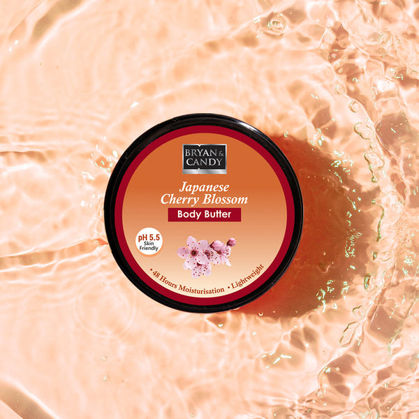 Cherry Blossom Body Butter pH 5.5  Light Weight Moisturizer for Women & Men (100gm) Bryan & Candy