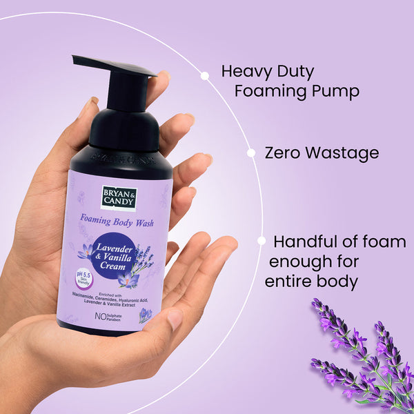 Lavender & Vanilla Cream Foaming Body Wash 250 ml Bryan & Candy