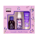 Lavender & Vanilla Cream Bath Kit Gift Set | Pack of 3 Bryan & Candy