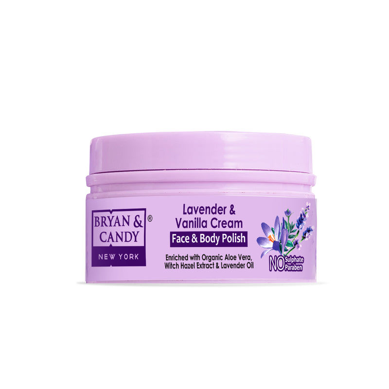 Lavender & Vanilla Cream Face & Body Polish – Gentle Exfoliation for Soft & Glowing Skin! 100 GM