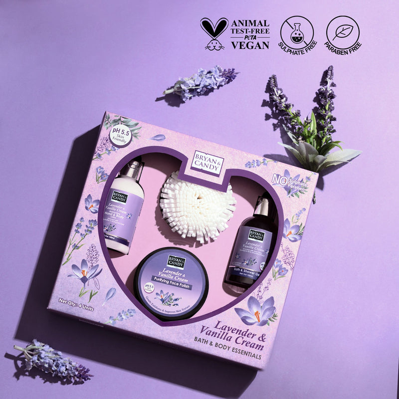 Buy Lavender Vanilla Cream Heart Gift Kit | Bryan & Candy – BRYAN