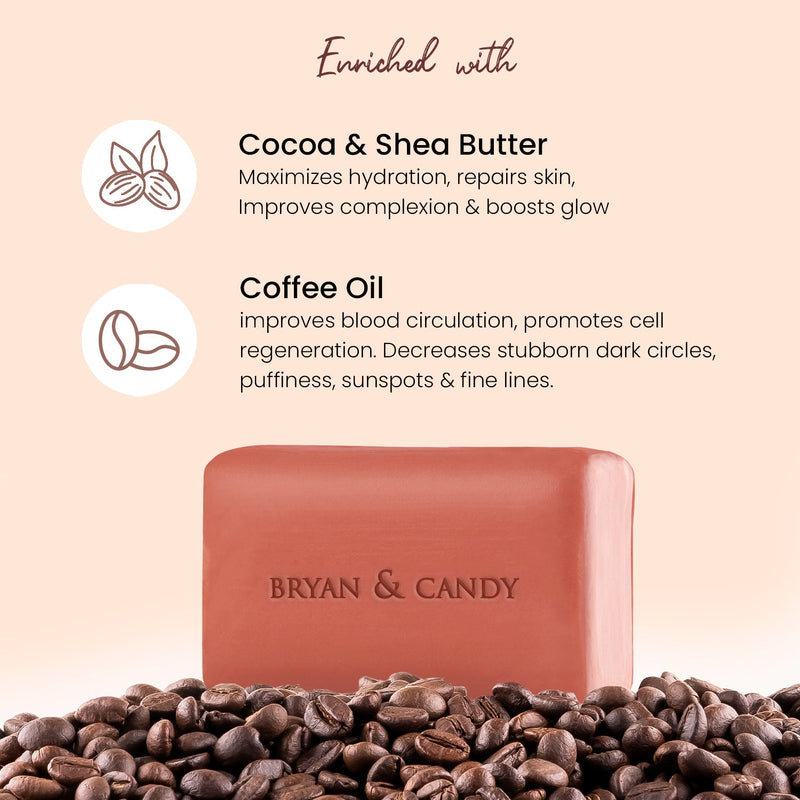 Coffee Ultra Moisturizing Bathing Bar Enriched with Coffee Oil, Cocoa shea Butter , Skin Friendly pH 5.5 (100 gm)