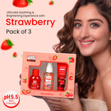 Strawberry Bath Kit Gift Set  | Pack of 3 Bryan & Candy