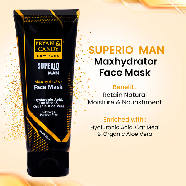 SUPERIO MAN MAXHYDRATOR FACE MASK-50GM Bryan & Candy