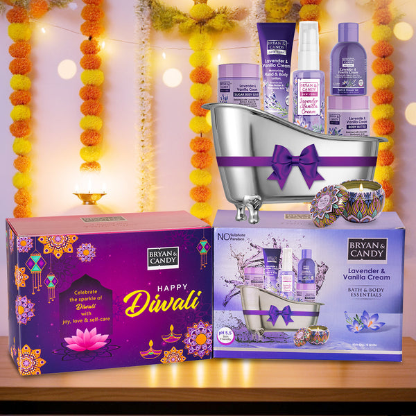 Lavender & Vanilla Cream Bath Tub Essentials Bryan & Candy