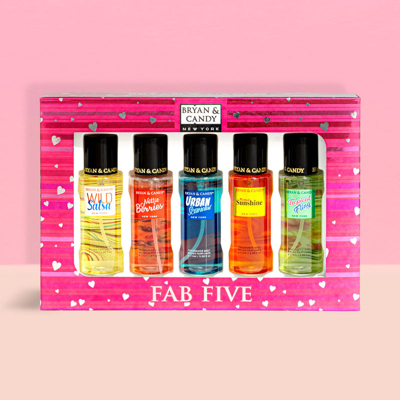 Fab Five Body Mist Spray (Pack of 5) Bryan & Candy