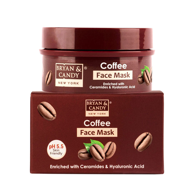 Coffee Face Mask Enriched With Ceramides & Hyaluronic Acid (100 gm) Bryan & Candy
