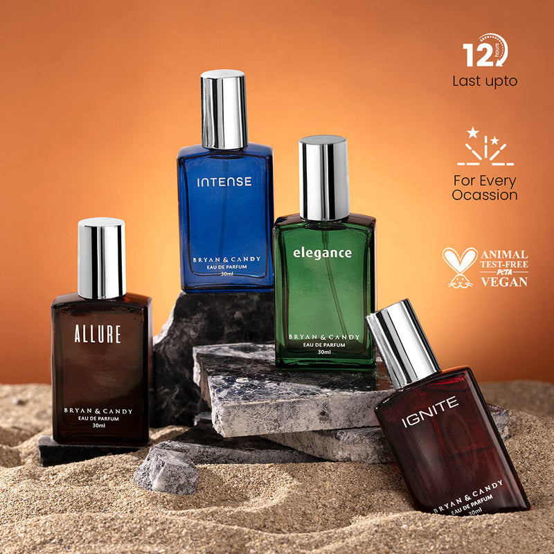 Long-Lasting Men's Perfume Collection - Perfume (EDP) Set of 4 (30ml each), Curated For the Man of Today Bryan & Candy