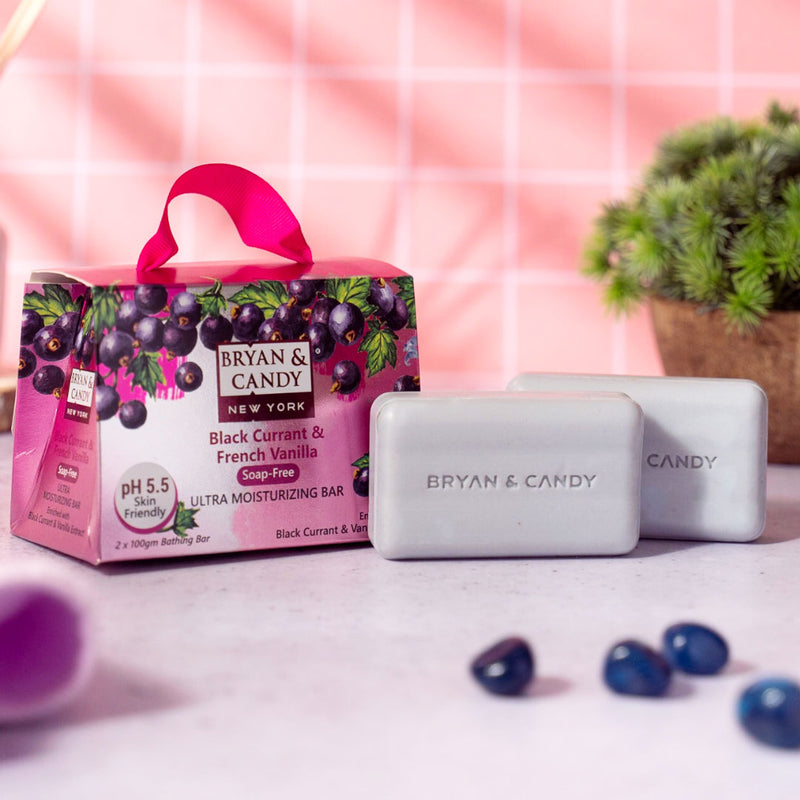 Black Currant & French Vanilla Bathing Bar (2 X 100 gm) Bryan & Candy