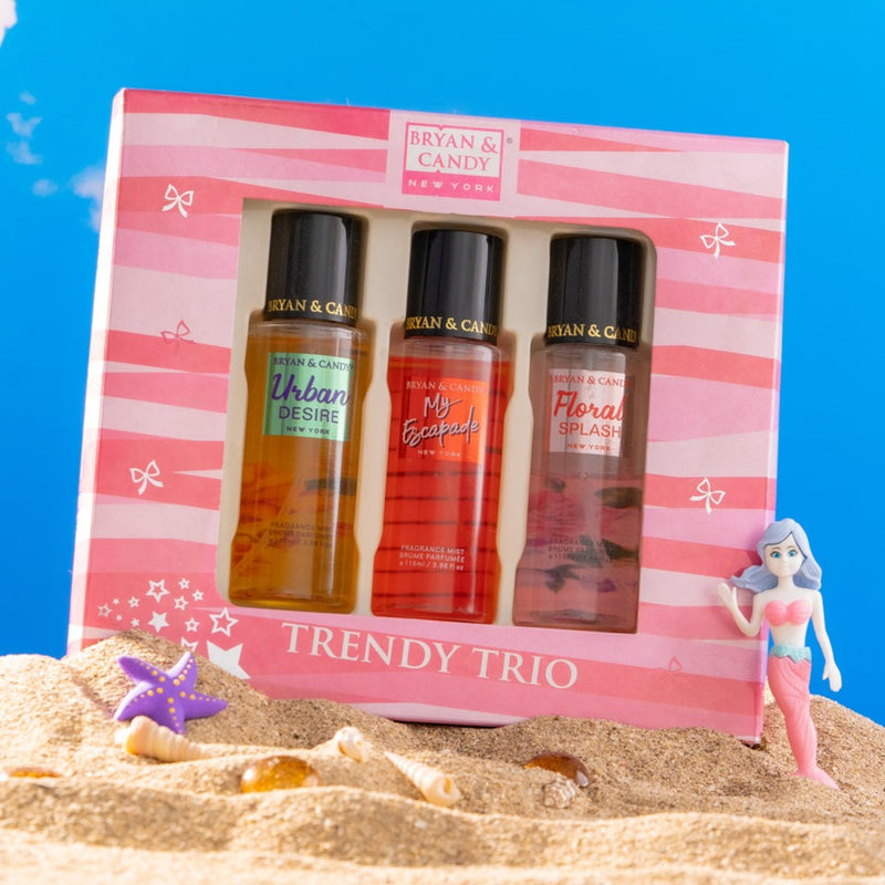 Trendy Trio Body Mist Spray (Pack of 3) Bryan & Candy