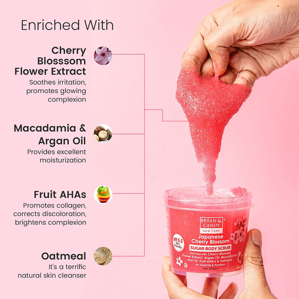 CHERRY BLOSSOM SUGAR BODY SCRUB BRYAN CANDY