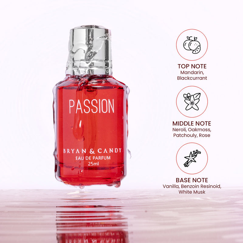 Passion Perfume (EDP) - 25ml: A Long-lasting Fresh & Soothing Fragrance for Women Bryan & Candy
